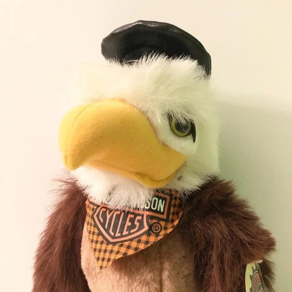 Vintage Harley Davidson Eagle Biker Hog Stuffed Animal  11 Inch Tall Plush Toy - Picture 2 of 15